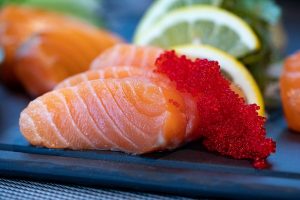 salmon sashimi